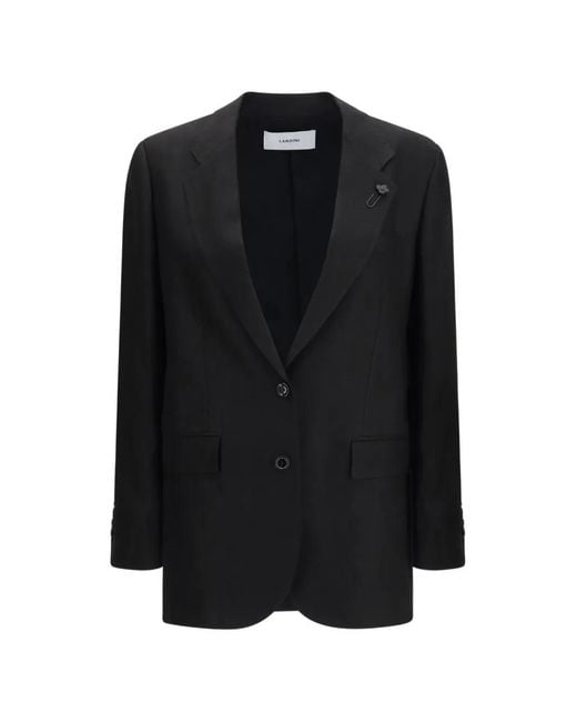 Lardini Black Buttoned Blazer