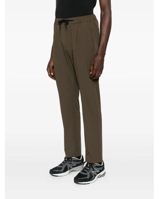 Herno Gray Pleated Drawstring Trousers for men