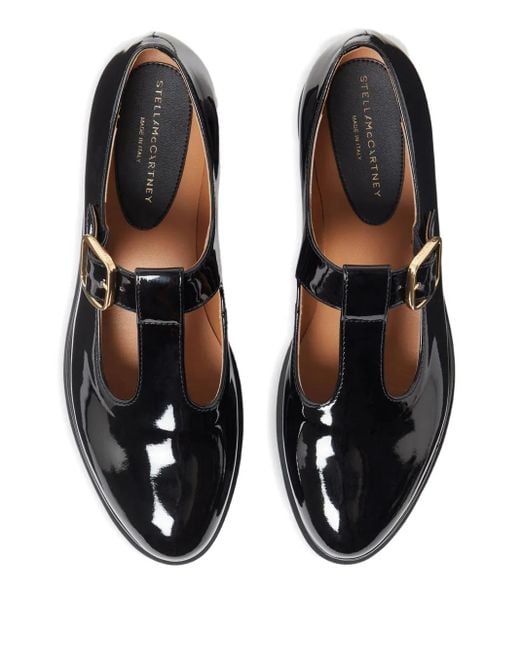 Stella McCartney Black Buckle-Detail Platform Pumps