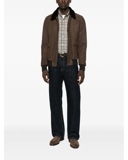 Barba Napoli Gray Check-Pattern Button-Down Shirt for men