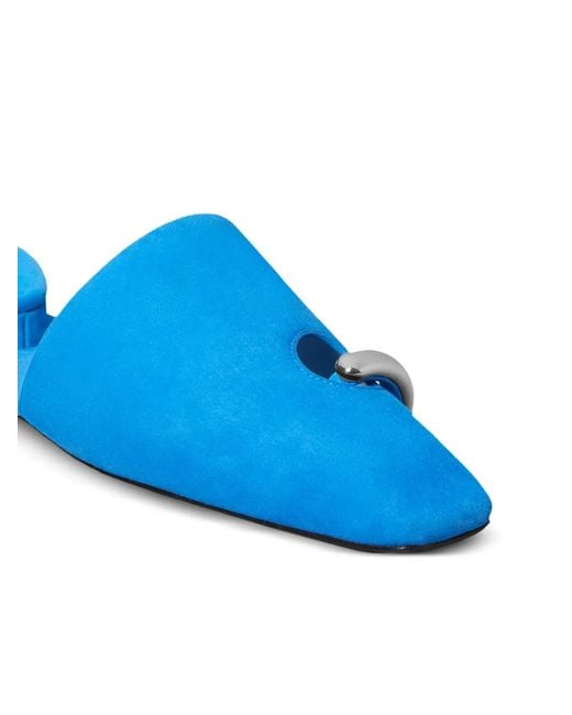 Tory Burch Blue Pierced Mules