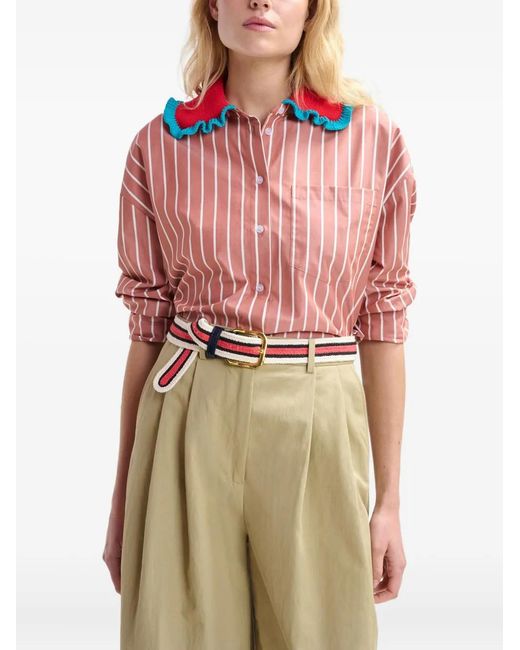 Essentiel Antwerp Natural Pleat-Detail Trousers