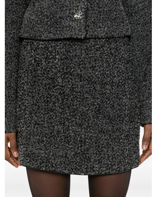 ROTATE BIRGER CHRISTENSEN Black Bouclé Mini Skirt