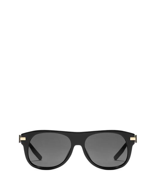 Dolce & Gabbana Black Metal Plaque Sunglasses for men