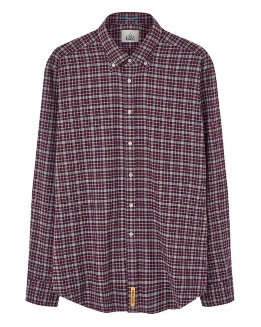 B.D. Baggies Purple Checked Button-Down Shirt for men