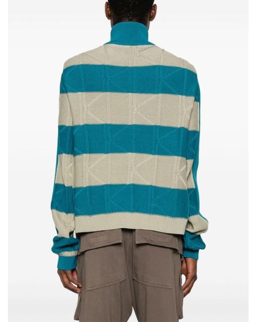 Kiko Kostadinov Merli Twinset Striped Cardigan in Blue for Men | Lyst