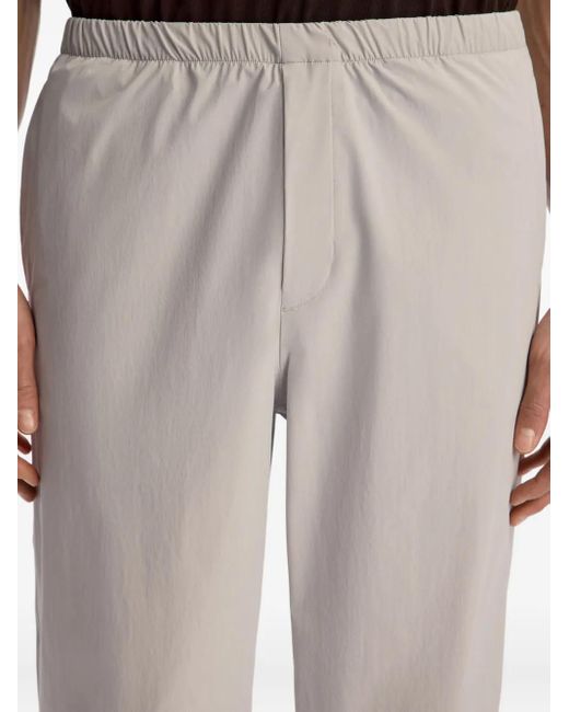 12 STOREEZ Gray Elasticated Tech-Shell Trousers for men