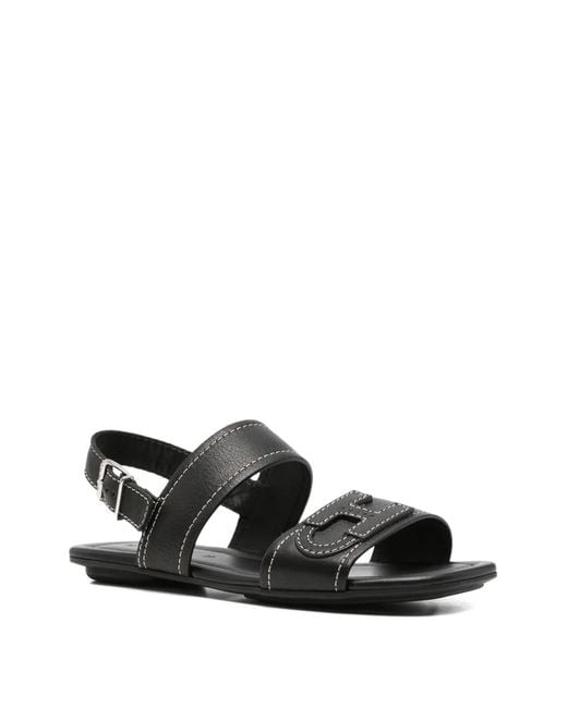 Hogan White H-Logo Sandals