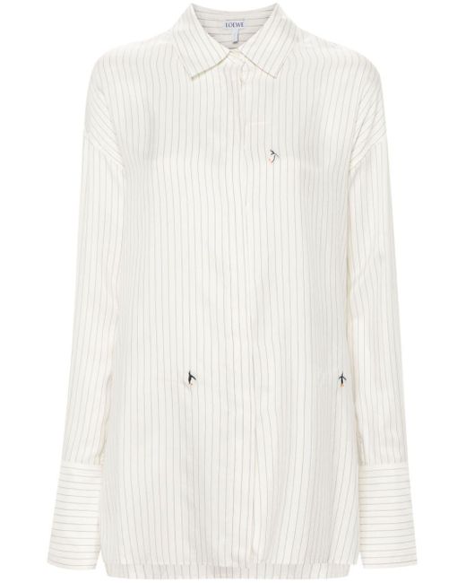 Loewe White X Suna Fujita Pinstripe Shirt
