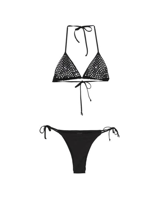 Fisico White Stud-Embellished Bikini