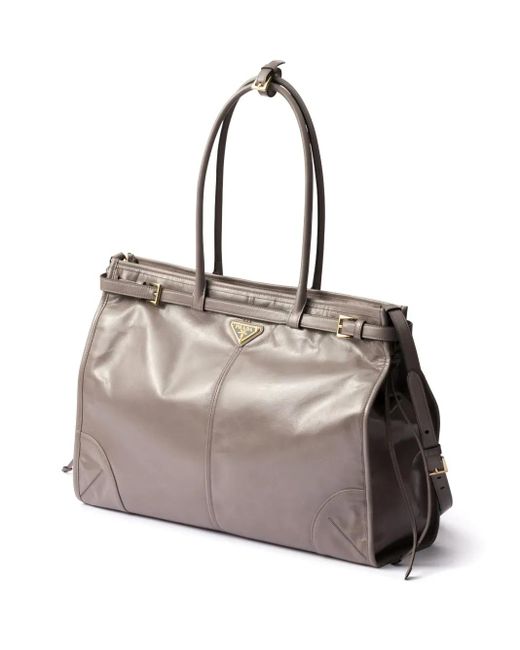 Borsa Tote Bonnie Grande di Prada in Brown