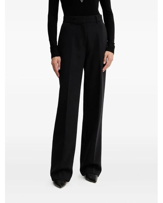 Guess Black Logo-Detail Trousers