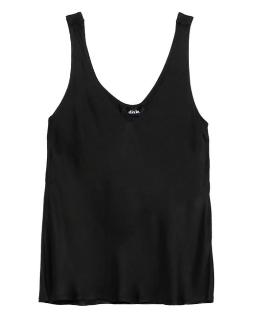 Dixie Black V-neck Cotton Top