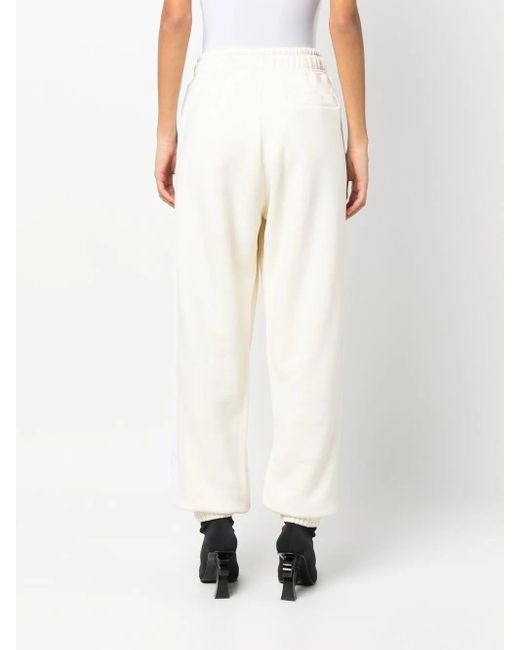 Palm Angels White Logo-Print Track Pants