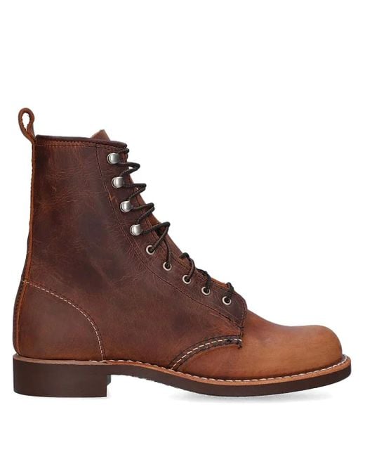 Red Wing Brown Lace-Up Leather Ankle Boots