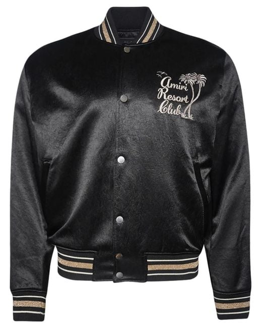 Amiri Black Logo-Embroidered Track Jacket for men