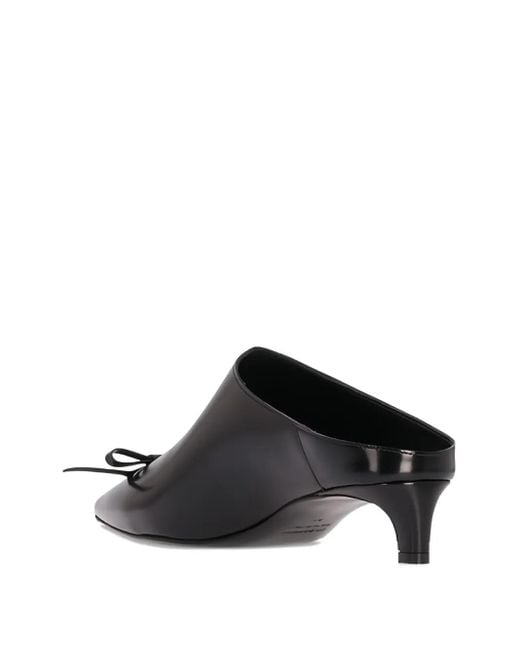 Jil Sander Black Mules aus Leder 25mm