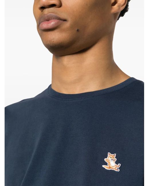 Maison Kitsuné Blue Maison Kitsune' T-Shirts And Polos for men