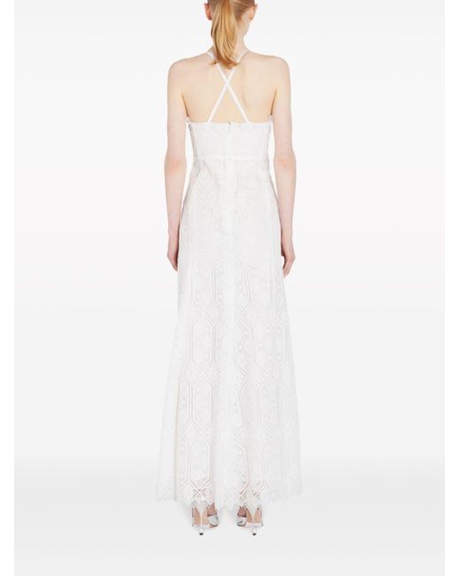 Giambattista Valli White Corded-lace Sleeveless Maxi Dress