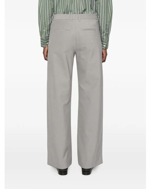 Max Mara Gray Straight-Leg Trousers