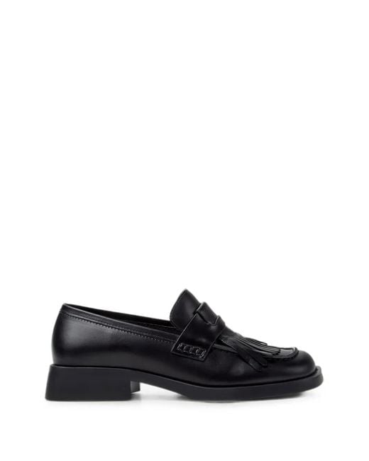 Camper Black Twins Fringed-Tassel Loafers