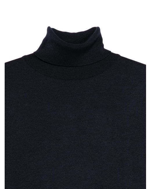 Paul & Shark Blue Turtleneck Wool Sweater for men