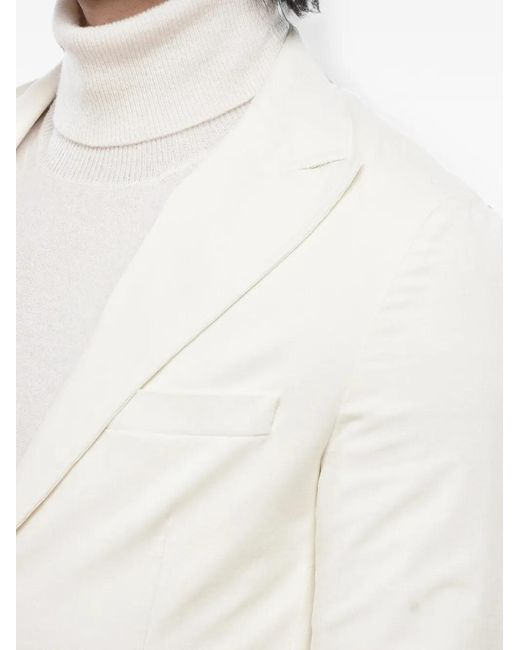 Paolo Pecora White Single-Breasted Blazer for men