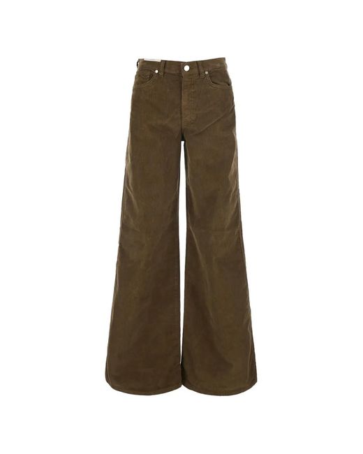 PT Torino Natural Corduroy Wide-Leg Trousers