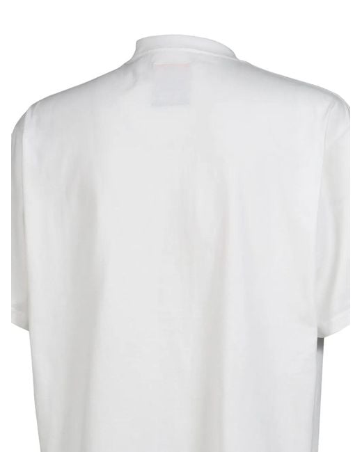 SWJP White Warhol Graphic-Print Cotton T-Shirt for men