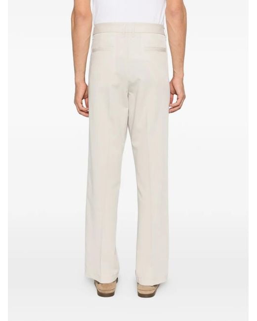 Imperial White Pleated-Design Trousers for men