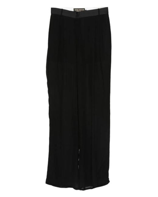 SIMONA CORSELLINI Black Pleated Trousers