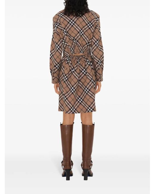 Burberry Natural Checked Shirt Dress