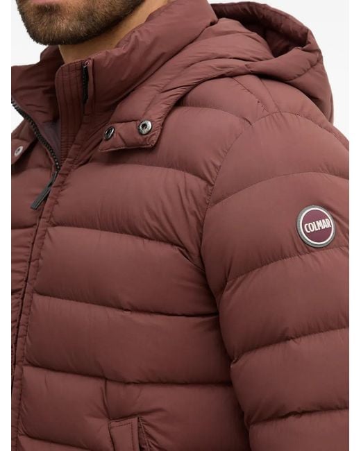 Colmar Brown Quilted Hooded Jacket for men