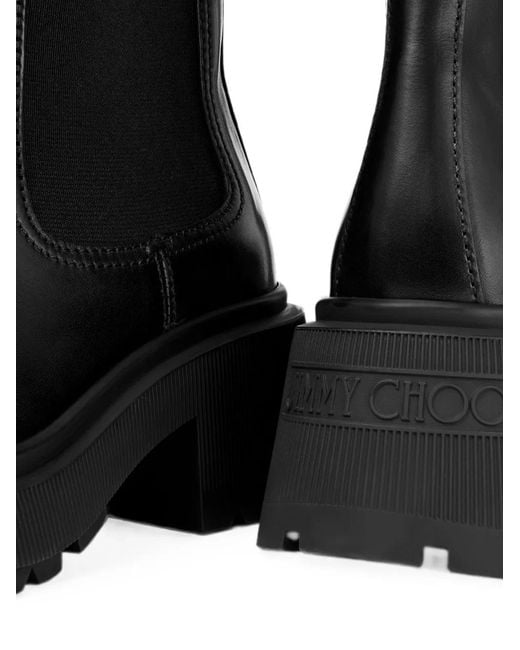 Jimmy Choo Black Tamia Chelsea Flat Boots