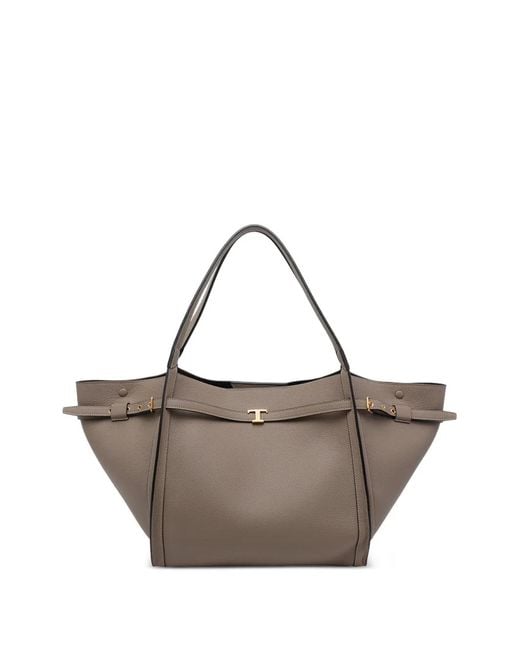 Tod's Multicolor Medium Leather Shopping Bag With T Timeless Strap