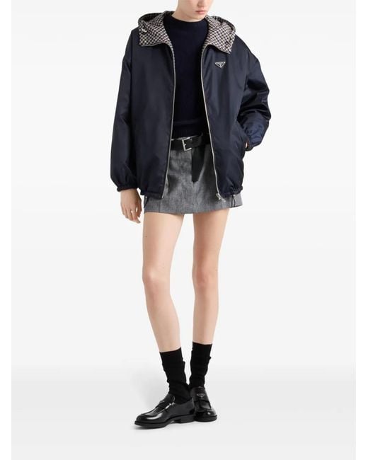 Prada Blue Re-Nylon Blouson Jacket