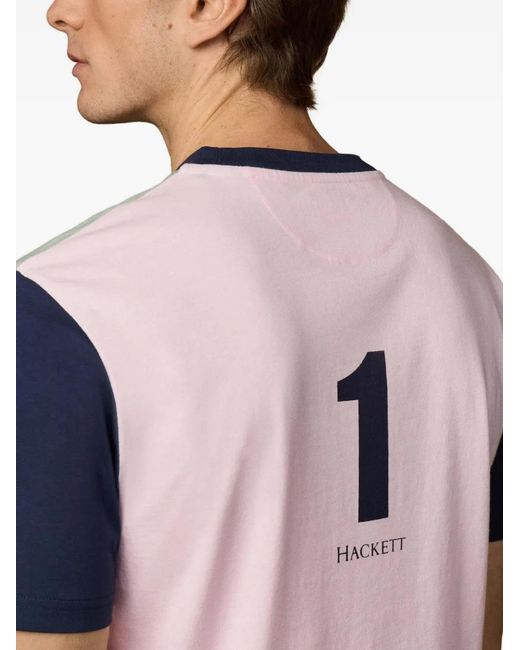 Hackett Green Colour-Block Print T-Shirt for men