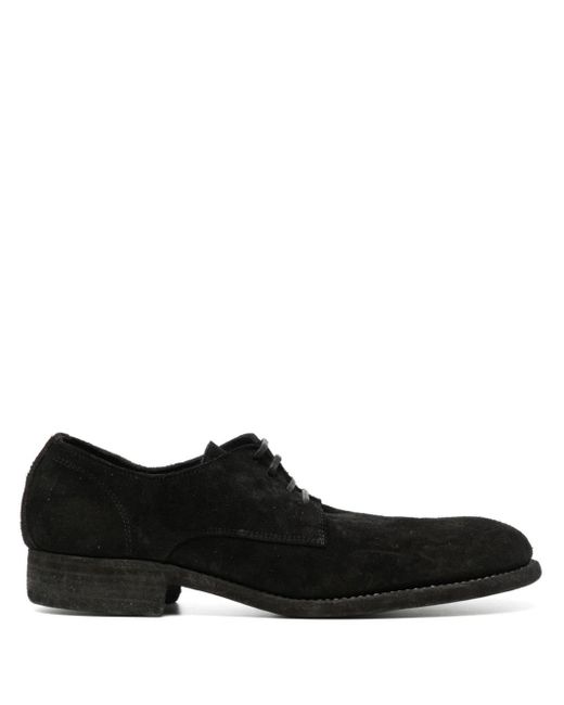 Guidi Black Suede Derby Shoes for men
