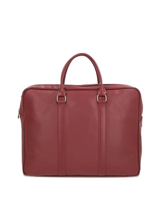 Longchamp Red Le Foulonne Leather Top-Handle Briefcase