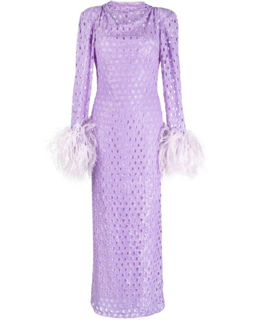 Rachel Gilbert Purple Mara Abendkleid