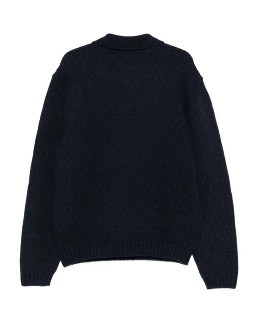 Arte' Black Logo-Patch Polo Shirt for men