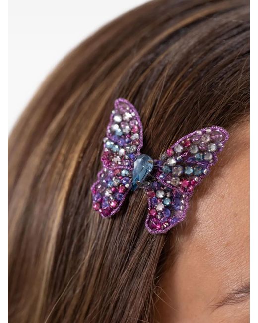 Jennifer Behr Pink Abbie Butterfly Hair Clip