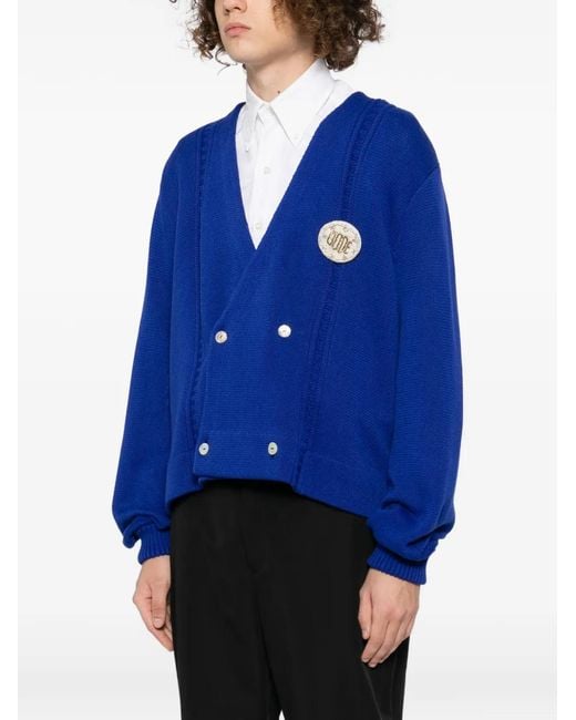 Bode Blue Double-Breasted Cardigan for men