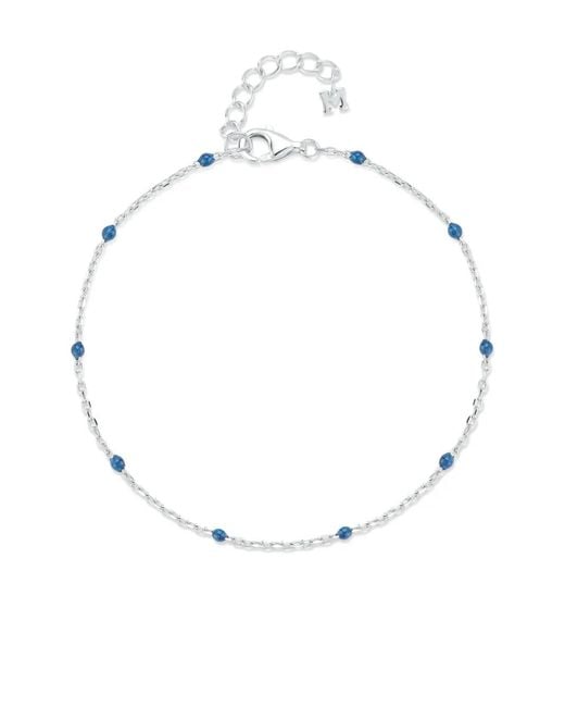Mateo White Sterling Station Bracelet for men