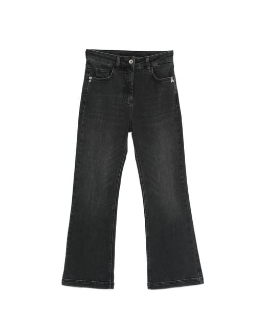 Patrizia Pepe Black Cotton Flared Denim Jeans