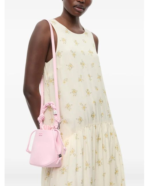Ganni Pink Mini Bou Bucket Bag