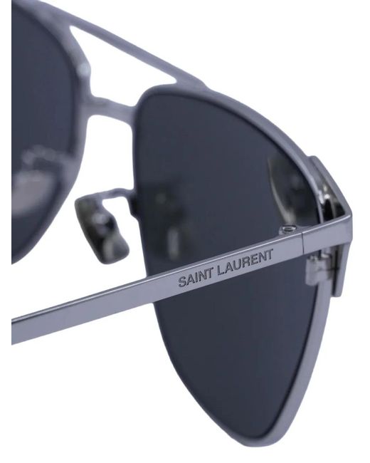 Saint Laurent Blue Square-Frame Sunglasses