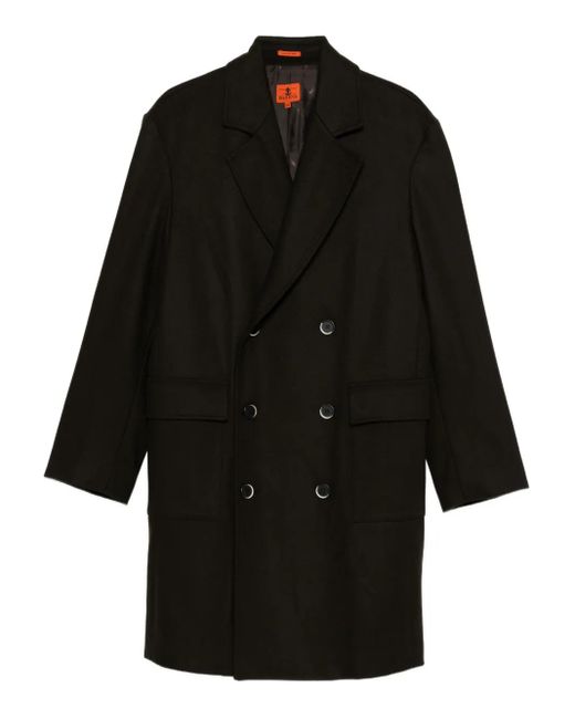 Barena Black Double-Breasted Coat for men
