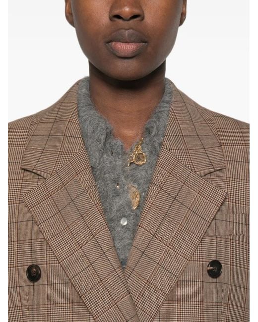 Chloé Brown Double-Breasted Tailored Jacket