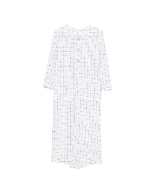 LIBEROWE White Check-Pattern Coat